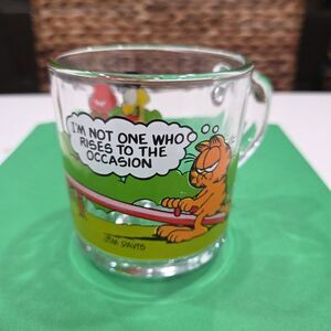 McDonalds Garfield Glass Mug Vintage 1979 Jim Davis B12
